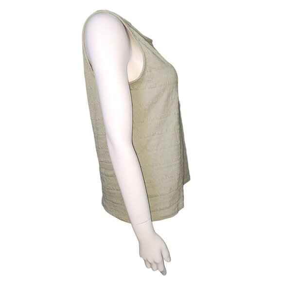Croft & Barrow Tank Top Womens Size L Large Light Green Crinkle Pullover Stretch - Picture 4 of 8